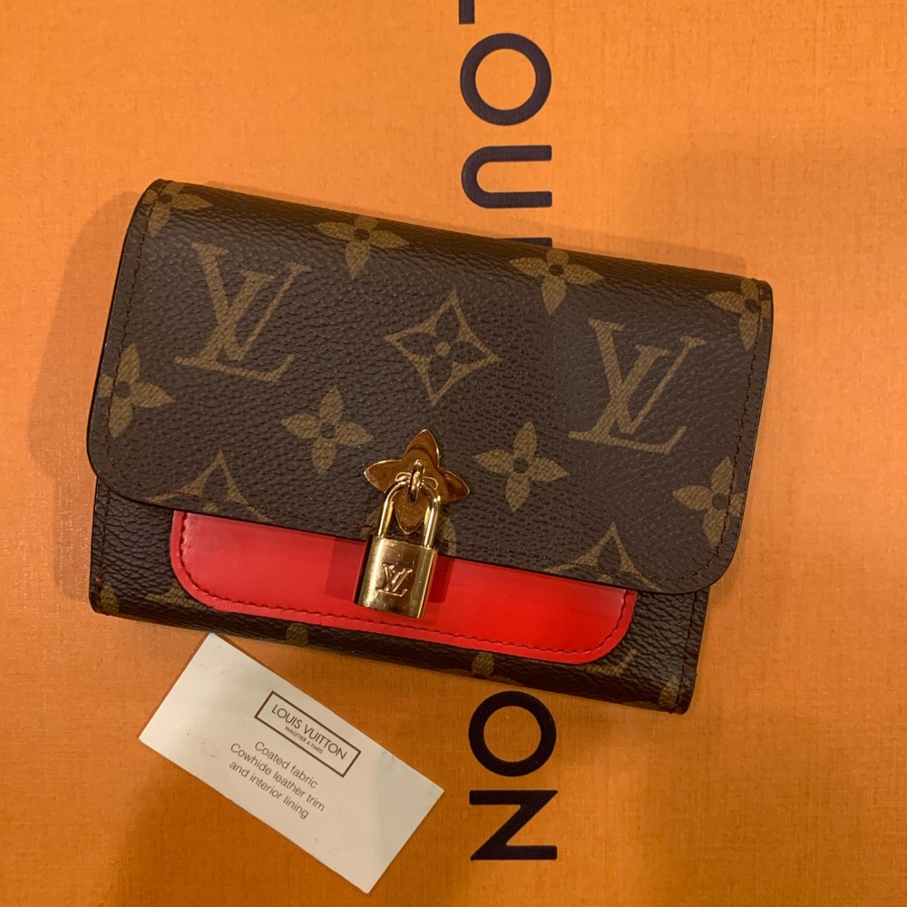 LV limited edition flower wallet